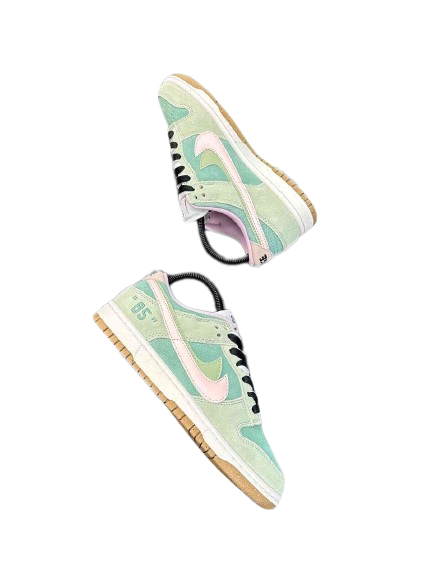 Nike Dunk Low SE 85 Green Pink Swoosh