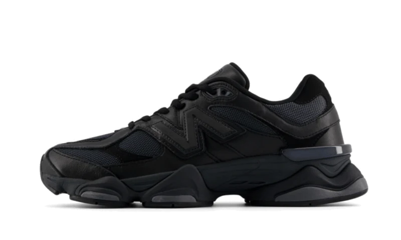 New Balance 9060 Triple Black Leather