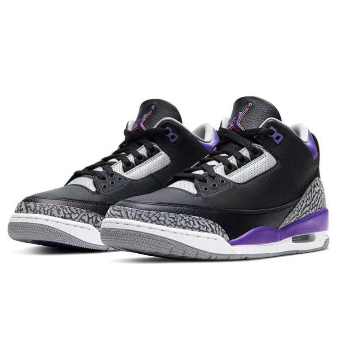 Jordan 3 Retro Black Court Purple